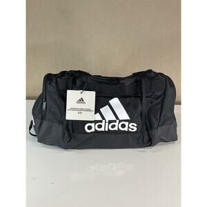 Adidas Defender IV Small Duffle Bag Black Durable Pockets Shoulder Strap Gym Bag
